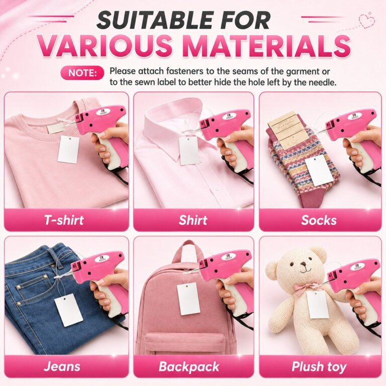 Clothing stitch gun for tags and labels